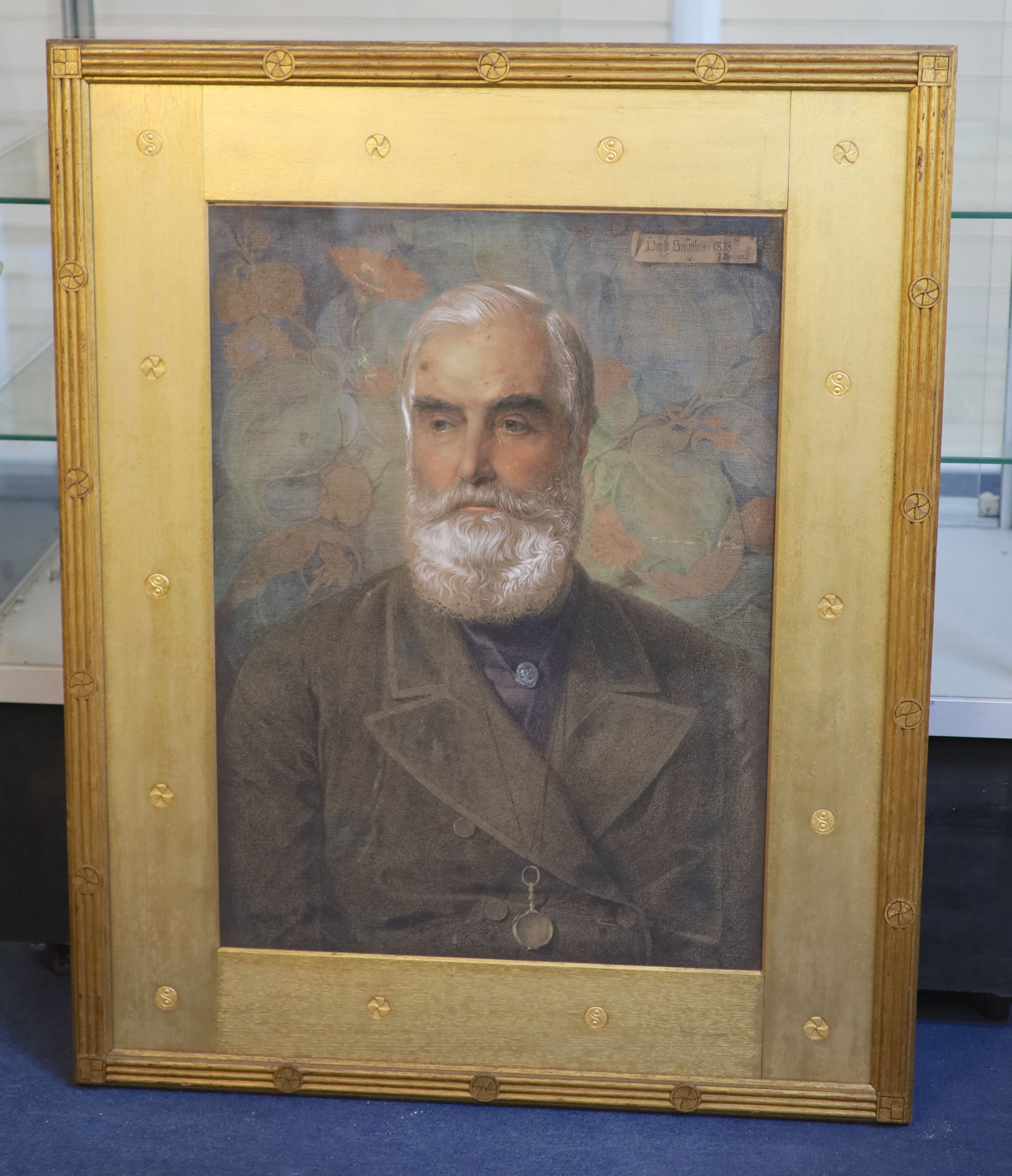 Anthony Frederick Augustus Sandys (1829-1904), Portrait of David Bromilow 1876, watercolour, 76 x 55cm